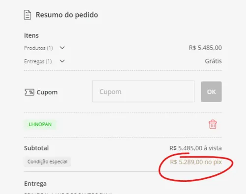 Imagen na descrição da promoção