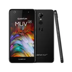 Incrível quase metade do preço Quantum Muv Up Preto Dual Chip Android 7.0 Tela HD 5.5" Memória 32GB  Câmera 13MP Processador Octa Core 1.3 GHz R$538