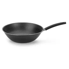 Frigideira Wok Oriental Antiaderente 24cm Essencial Com Cabo Alumínio Preto 1,2mm - Multiflon