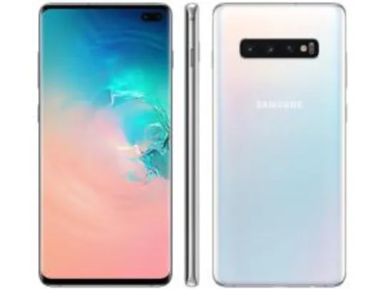 [APP] Smartphone Samsung Galaxy S10+ 128GB Branco 4G - 8GB RAM Tela 6,4” - R$2399
