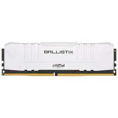 Memória Crucial Ballistix 8GB DDR4 3000 Mhz, CL15, Branco | R$280