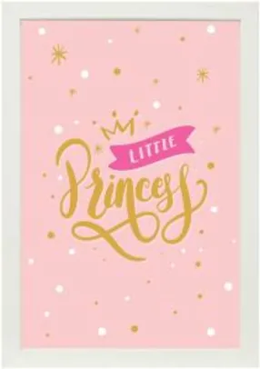 Quadro Infantil Little Princess Kapos Branco | R$ 25