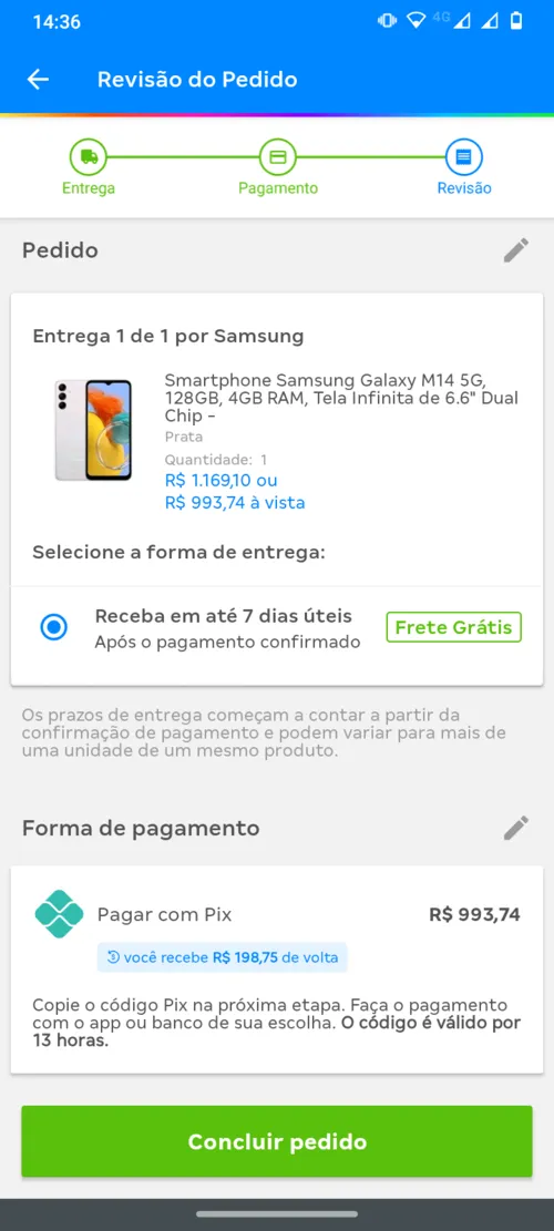 Imagem na descrição da promoção