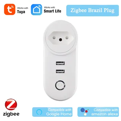 [APP] Smart Plug Tuya Tomada C/ 2 USB Alexa e Google Home Zigbee