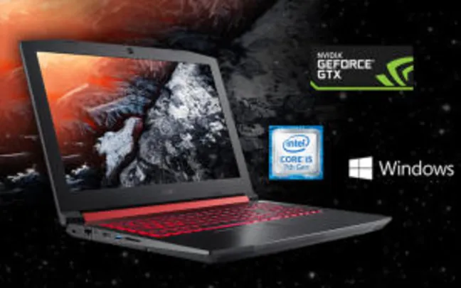 Saindo por R$ 3338: Notebook Gamer Acer AN515-51-50U2 i5 7300HQ GeForce GTX 1050 | Pelando
