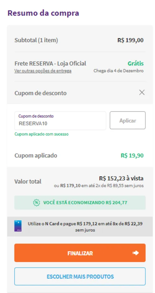 Imagem na descrição da promoção