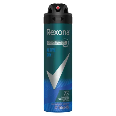 Desodorante Antitranspirante Rexona Masculino Active Dry 72 Horas 150ml