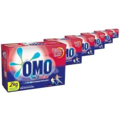 [EXTRA] Kit Detergente em Pó Omo Multiação 2kg – 6 unidades - por R$78