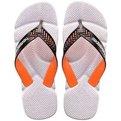 Chinelo Power 2.0, Havaianas, Masculino, Branco/Laranja Begonia, 43/44