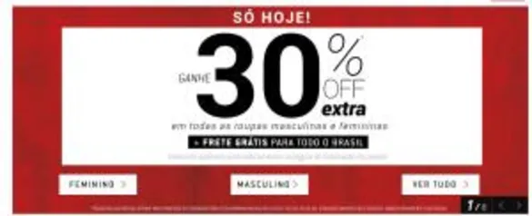 Somente hoje frete gratis e valor minimo de compra nas lojas Renner