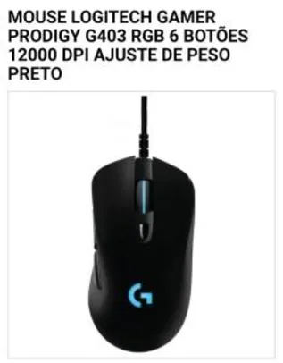 Saindo por R$ 175: Mouse Gamer Logitech G403 Prodigy Rgb | Pelando