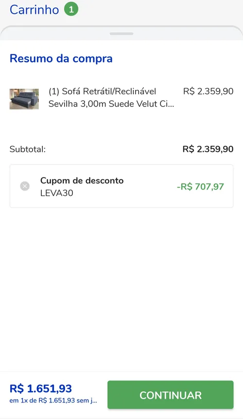 Imagem na descrição da promoção