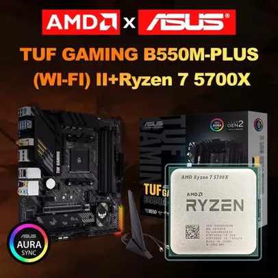 Placa Mãe b550m-plus wi-fi + Ryzen 7 5700x