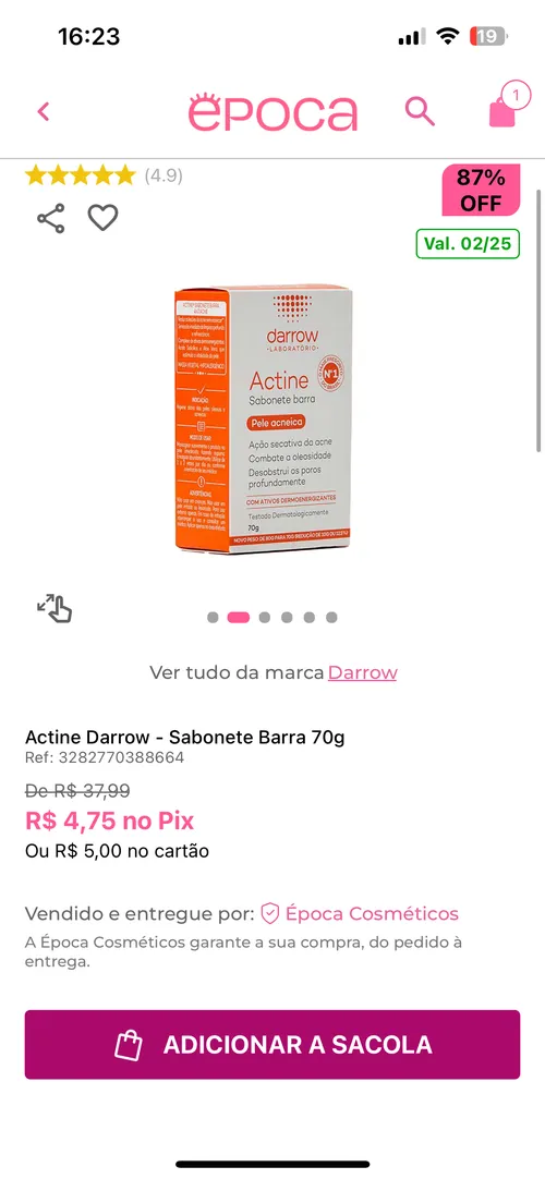 Imagem na descrição da promoção