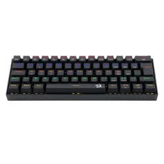 Redragon TECLADO GAMER MECANICO LAKSHMI RAINBOW PRETO SWITCH VERMELHO ABNT2