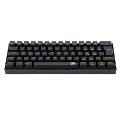 Redragon TECLADO GAMER MECANICO LAKSHMI RAINBOW PRETO SWITCH VERMELHO ABNT2