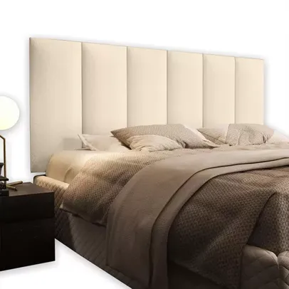 Cabeceira Painel Estofada para Cama Queen 1,60 - Palha