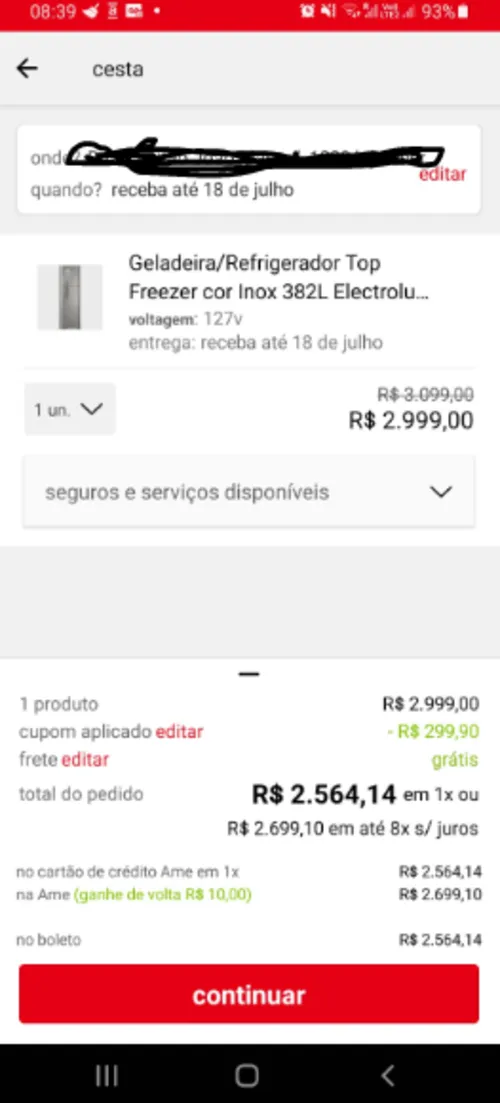 Imagem na descrição da promoção