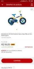 Bicicleta Aro 12 Styll Clubinho Salva Vidas | R$94