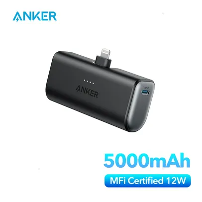 Carregador Portátil Anker com Conectro Lightning Integrado  e Certificado APPLE MFI