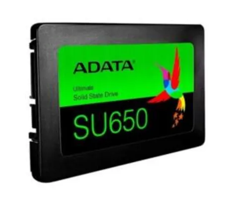 SSD Adata SU650, 480GB, SATA, Leitura 520MB/s, Gravação 450MB/s | R$ 380