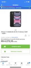 IPhone 11 128gb - R$4274