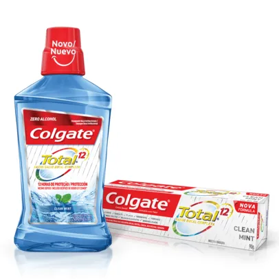 Enxaguante Bucal Colgate Total 12 Clean Mint 500ml Promo Grátis 1 Total 12 90g 