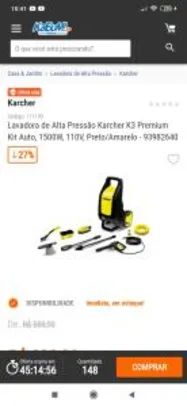 Lavadora de Alta Pressão Karcher K3 Premium Kit Auto, 1500W