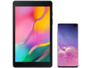 Smartphone Samsung Galaxy S10+ 128GB Ceramic Black + Tablet Galaxy Tab A | R$ 3.181