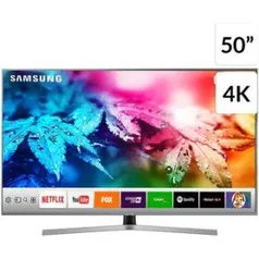 Smart TV LED 50" UHD Samsung 50NU7400 4k com 3 HDMI 2 USB Wi-Fi Visual Livre de Cabos Controle Remoto Único HDR | R$2.399 (R$2.280 com AME)