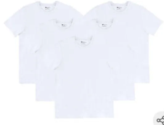 Kit 5 Camisetas Masculinas Básicas World Hering | R$51