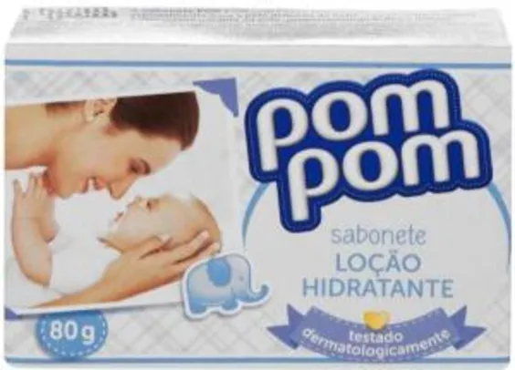 [APP + Clube da lu] Sabonete Infantil Pom Pom Hidratante 80gr - 5 Unidades - R$7