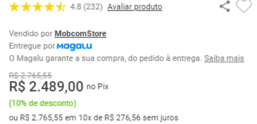 Imagem na descrição da promoção