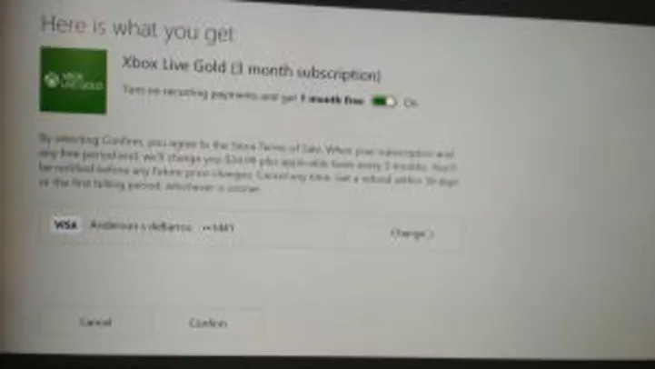 Ganhe um mês de Xbox Live ativando renovação automática
