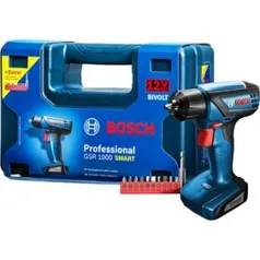 [WalMart] Furadeira e Parafusadeira à Bateria Bosch GSR1000 Smart 12V com Maleta por R$ 179