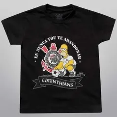 [ShopTimão] Camiseta Simpsons Corinthians Eu Nunca Vou Te Abandonar INFANTIL R$20