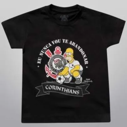 [ShopTimão] Camiseta Simpsons Corinthians Eu Nunca Vou Te Abandonar INFANTIL R$20