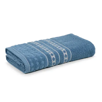 Toalha de Banho Karsten Emeline Azul Crepúsculo/ Cinza | 360g/m²