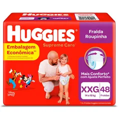 [LEV3PAG2] Fralda Huggies Roupinha Supreme Care XXG - 48 fraldas