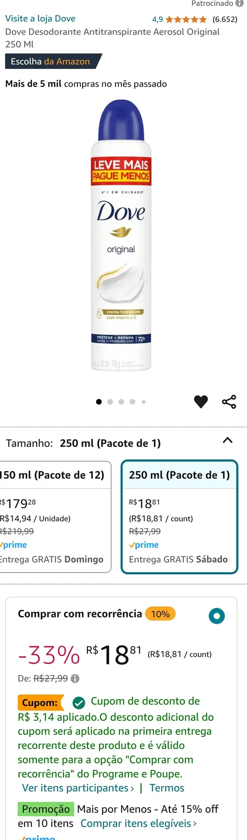 Imagem na descrição da promoção