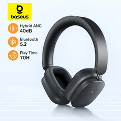 Baseus-H1 ANC auscultadores sem fio, fone de ouvido híbrido 40dB