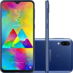 ( cart. Submarino+ ame = 560 )Smartphone Samsung Galaxy M20 64GB Dual Chip Android 9.0 Tela 6.3" Octa-Core 4G Câmera 13MP + 5MP