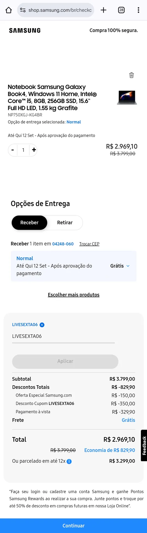 Imagem na descrição da promoção