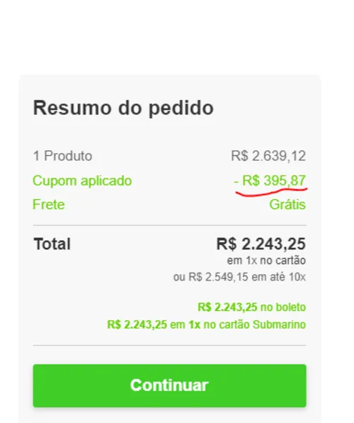 Imagem na descrição da promoção