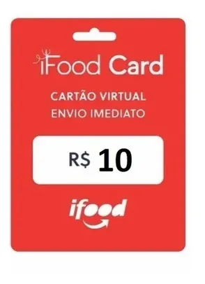 Gift Card Virtual Ifood - Pague R$7 E Ganhe R$10