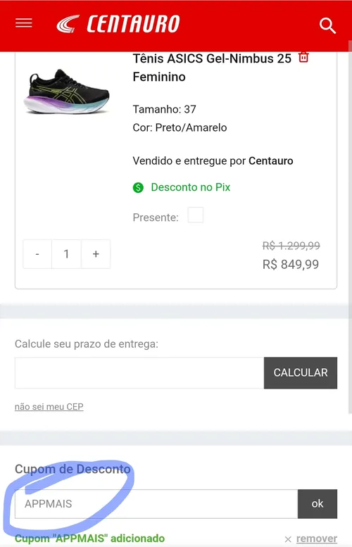 Imagem na descrição da promoção