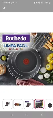 kit 3 frigideiras rochedo antiaderente limpa fácil 