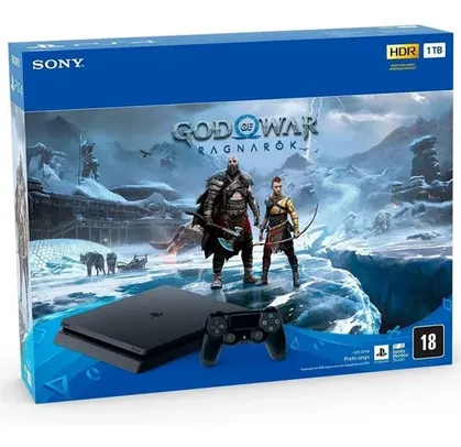 Sony PlayStation 4 Slim 1TB God of War Ragnarok Bundle cor  preto onyx