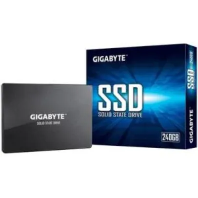 SSD Gigabyte 240GB, SATA, Leitura 500MB/s, Gravação 420MB/s - R$230