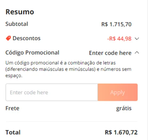 Imagem na descrição da promoção